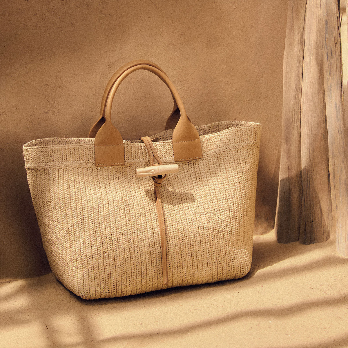 Le Roseau Raphia handbag L