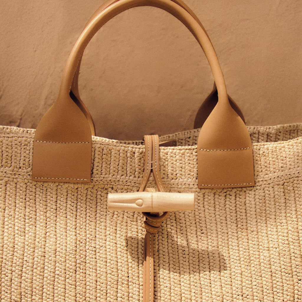 Le Roseau Raphia handbag L