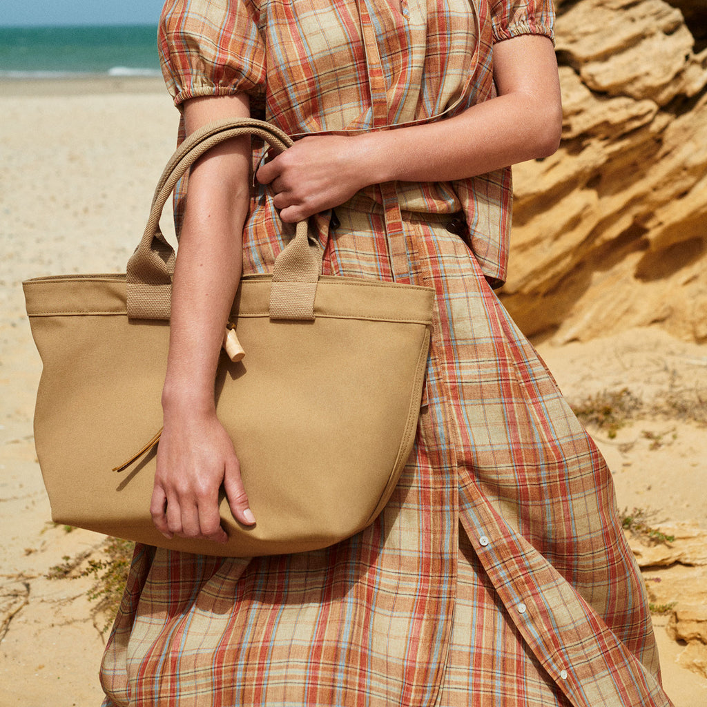 Le Roseau Toile Handtasche L