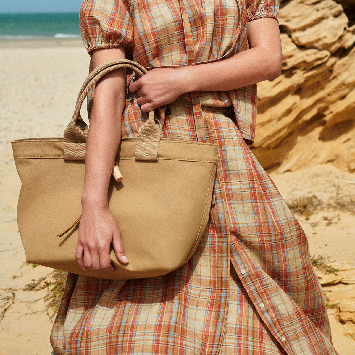 Le Roseau Toile Handtasche L