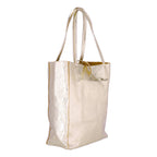 Shopper leather metallic