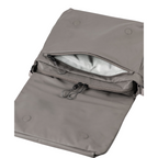 Lieblingstasche Aoki RE lite grey crossbody bag with open zippered compartment and smooth synthetic material