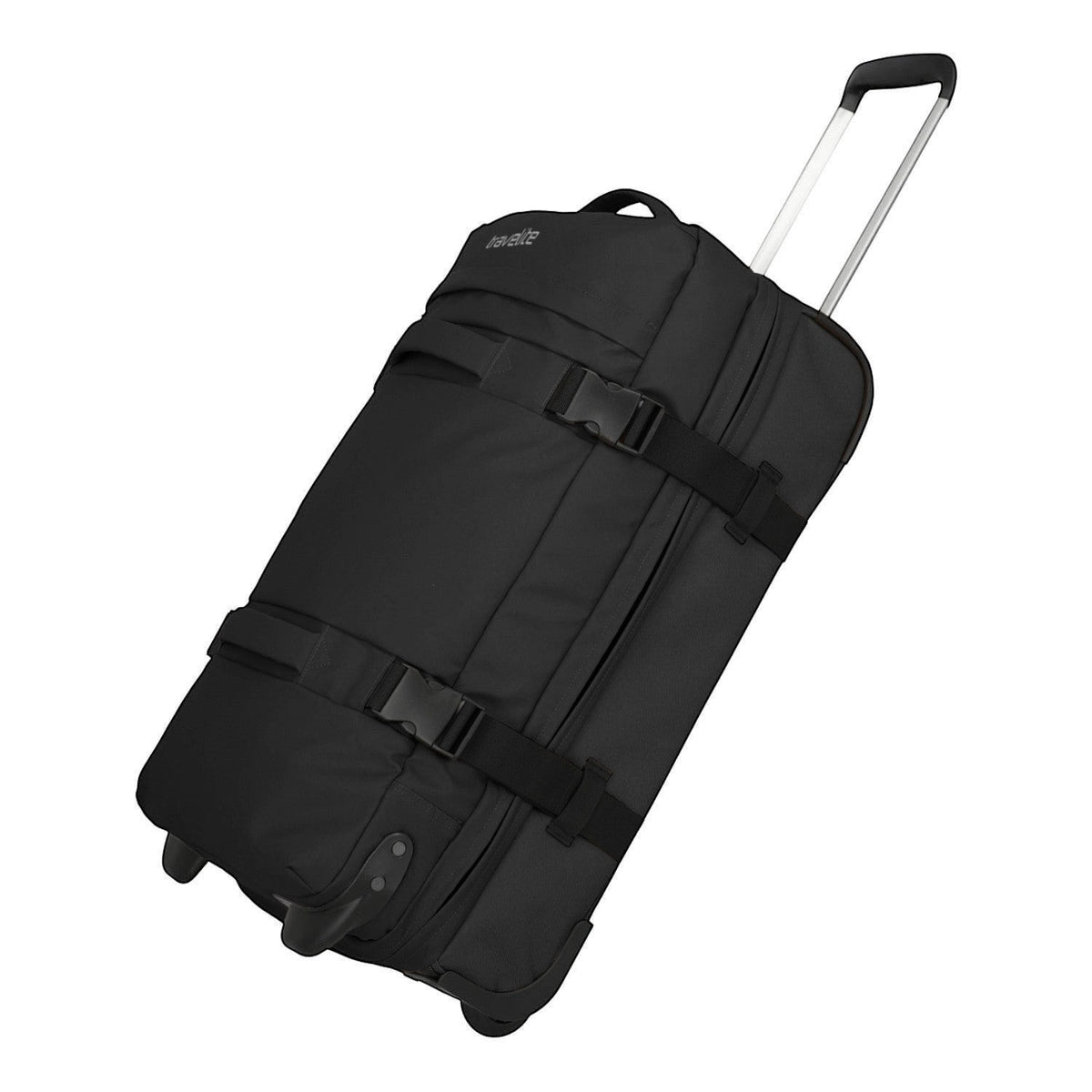 Lieblingstasche BOLONIA M black rolling travel bag with telescopic handle and compression straps.