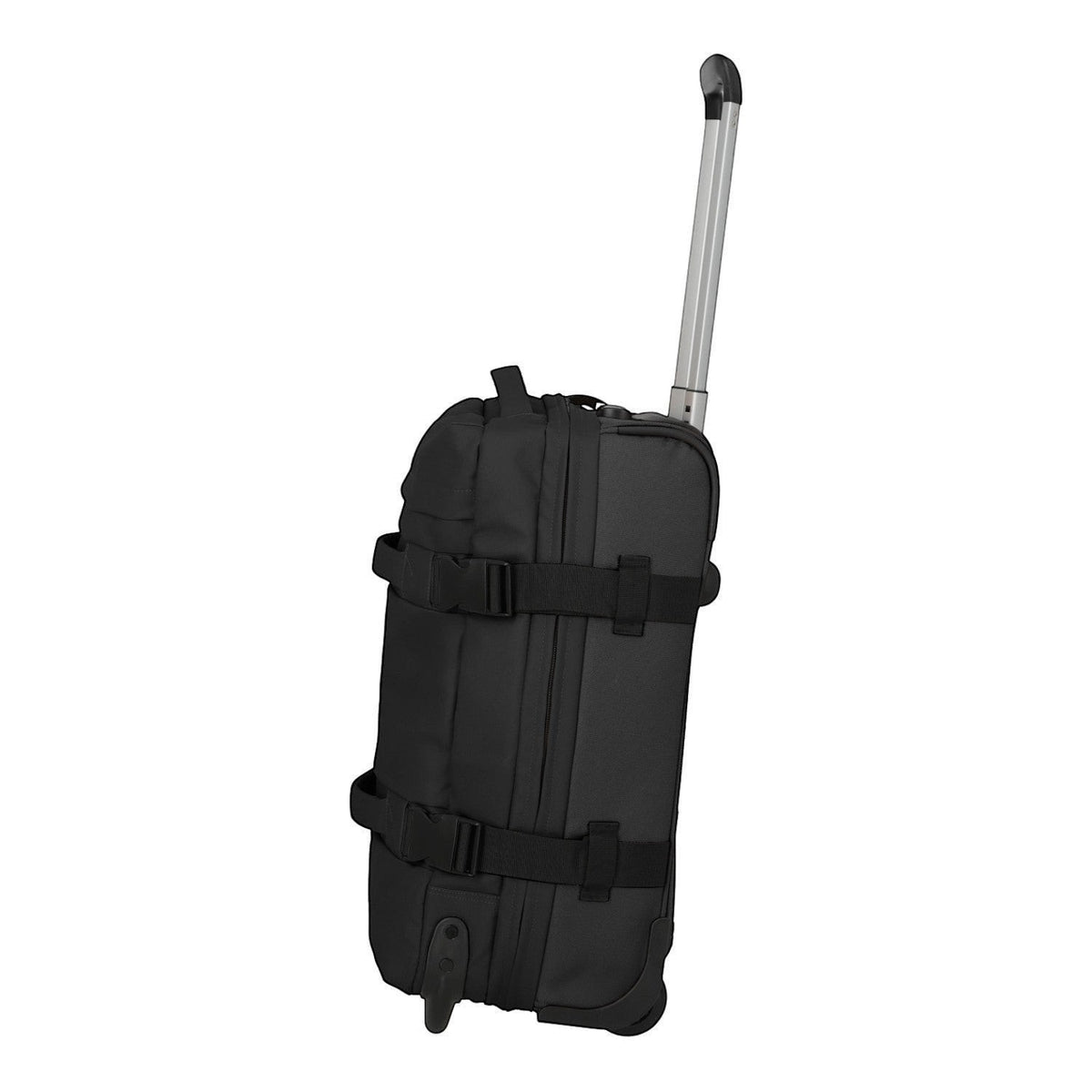 Lieblingstasche BOLONIA black fabric small rolling travel bag with extendable handle and compression straps.