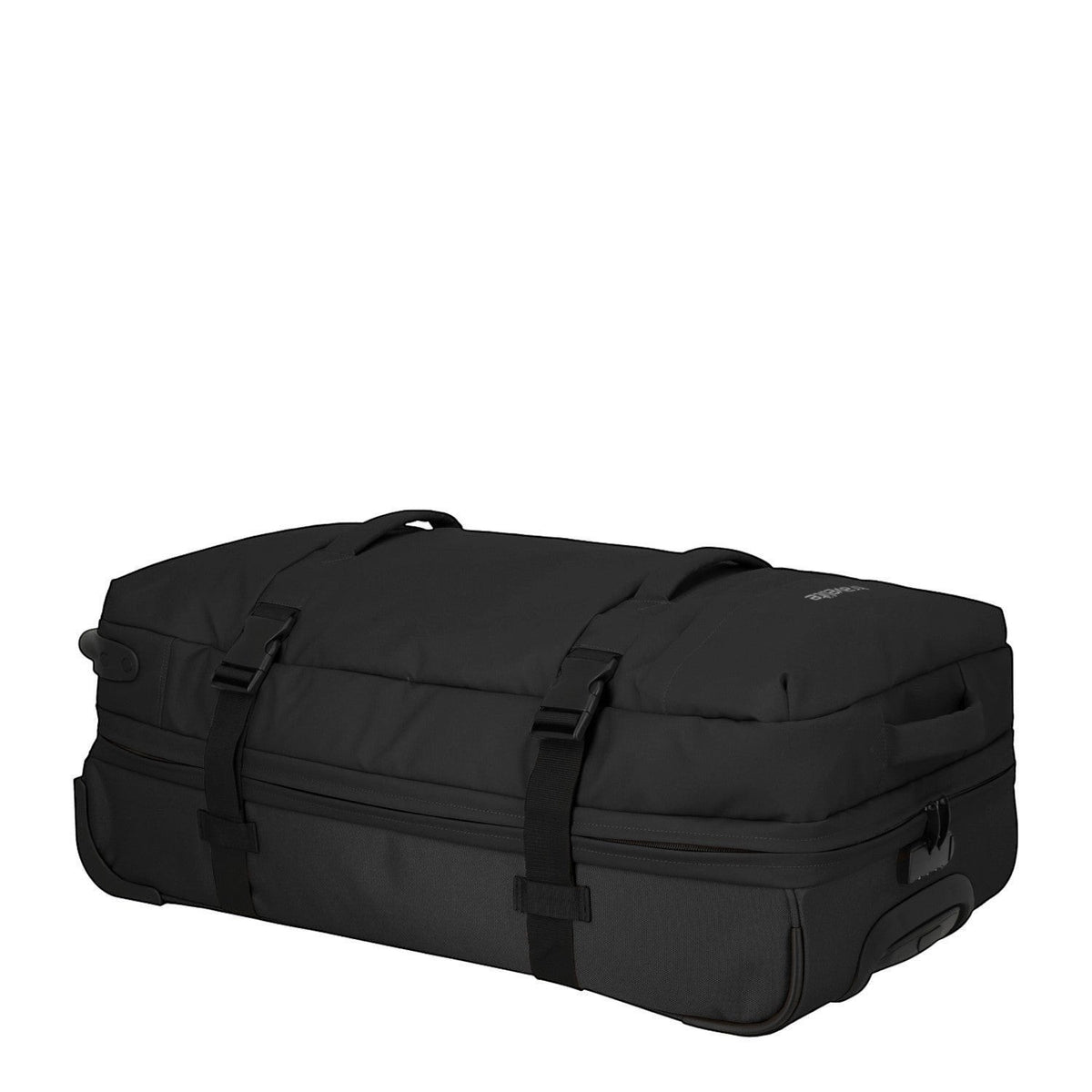 Lieblingstasche BOLONIA L black wheeled travel bag with compression straps and durable fabric.