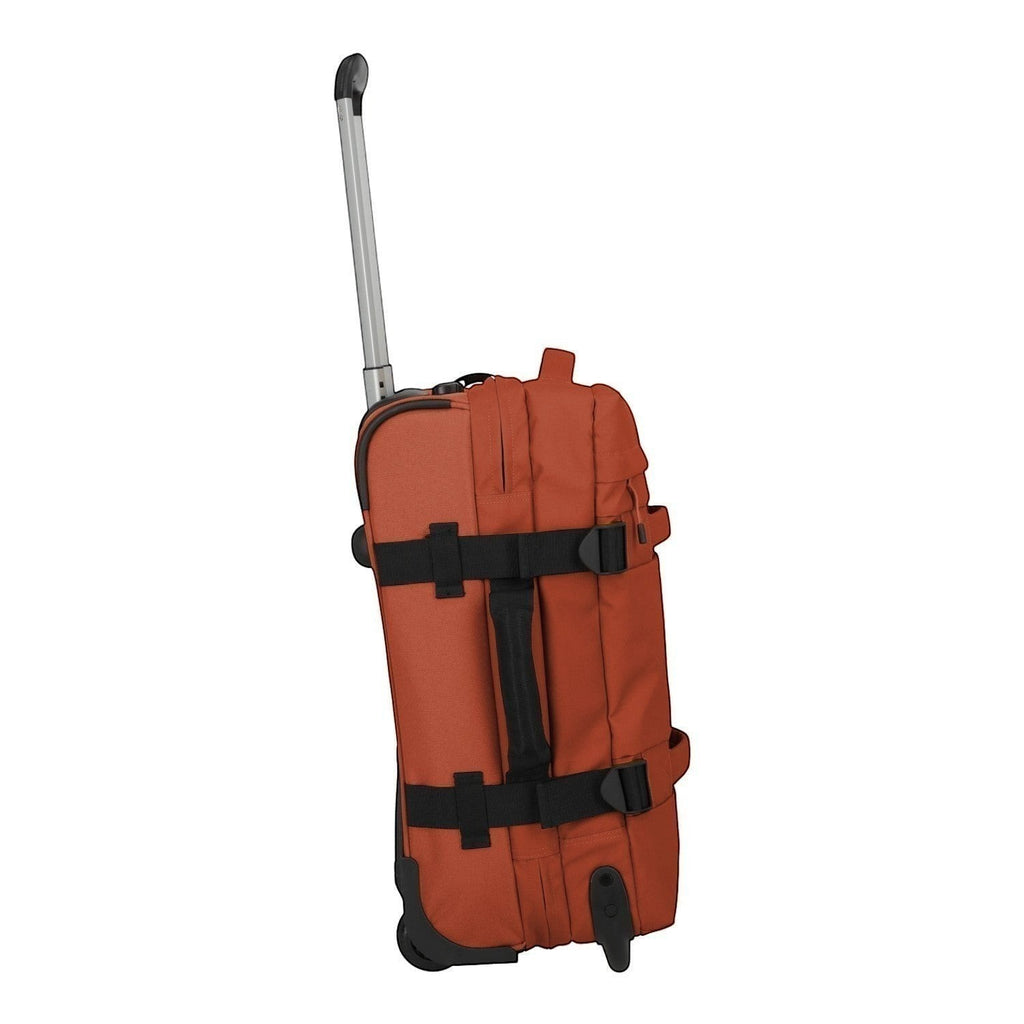 Lieblingstasche BOLONIA S orange rolling travel bag with telescopic handle and black straps