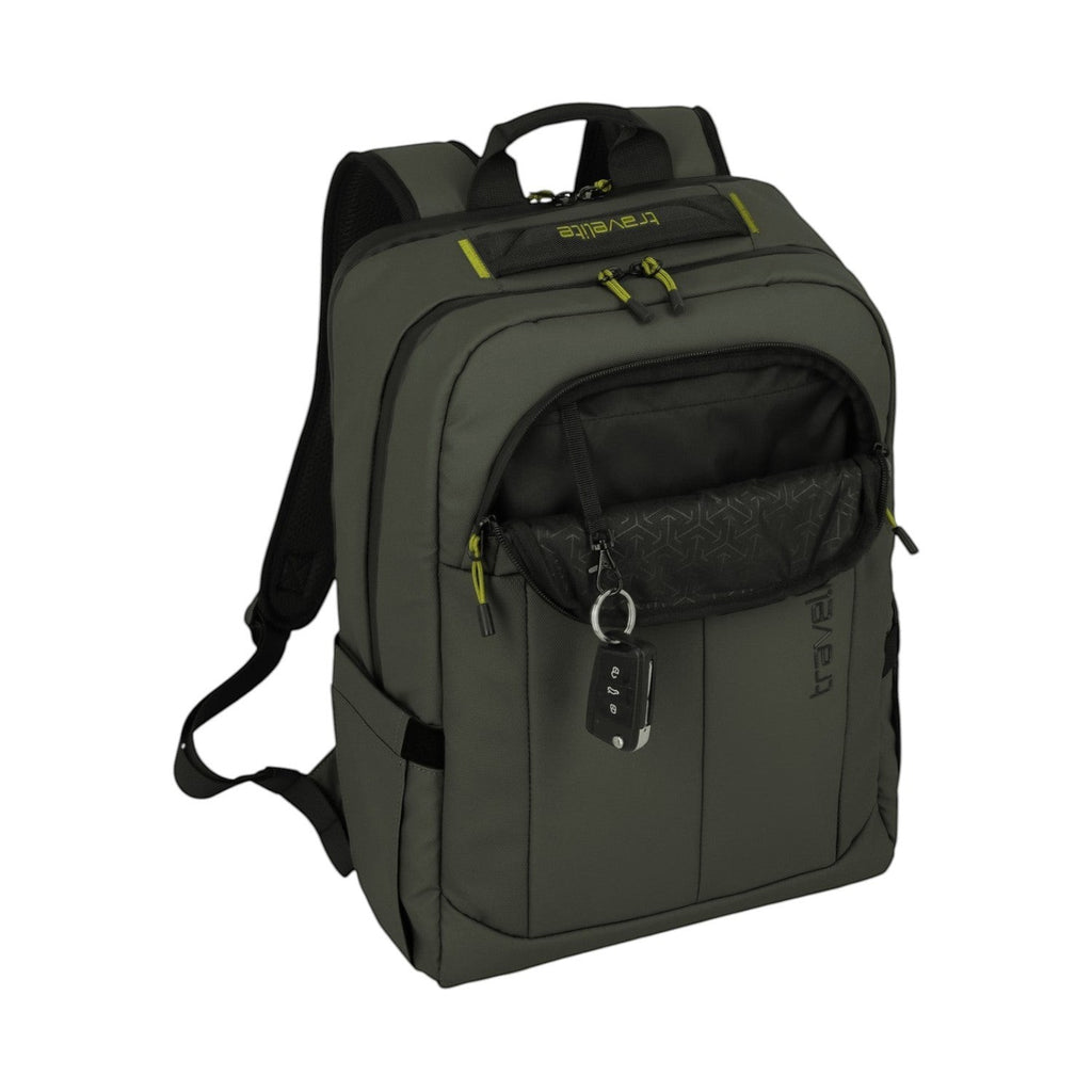 Lieblingstasche Briize Backpack M in dark grey, durable polyester, with multiple compartments and a key fob.