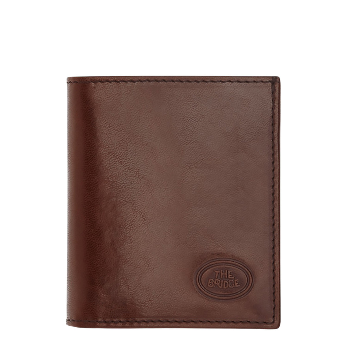 Lieblingstasche brown leather vertical bi-fold wallet with embossed logo