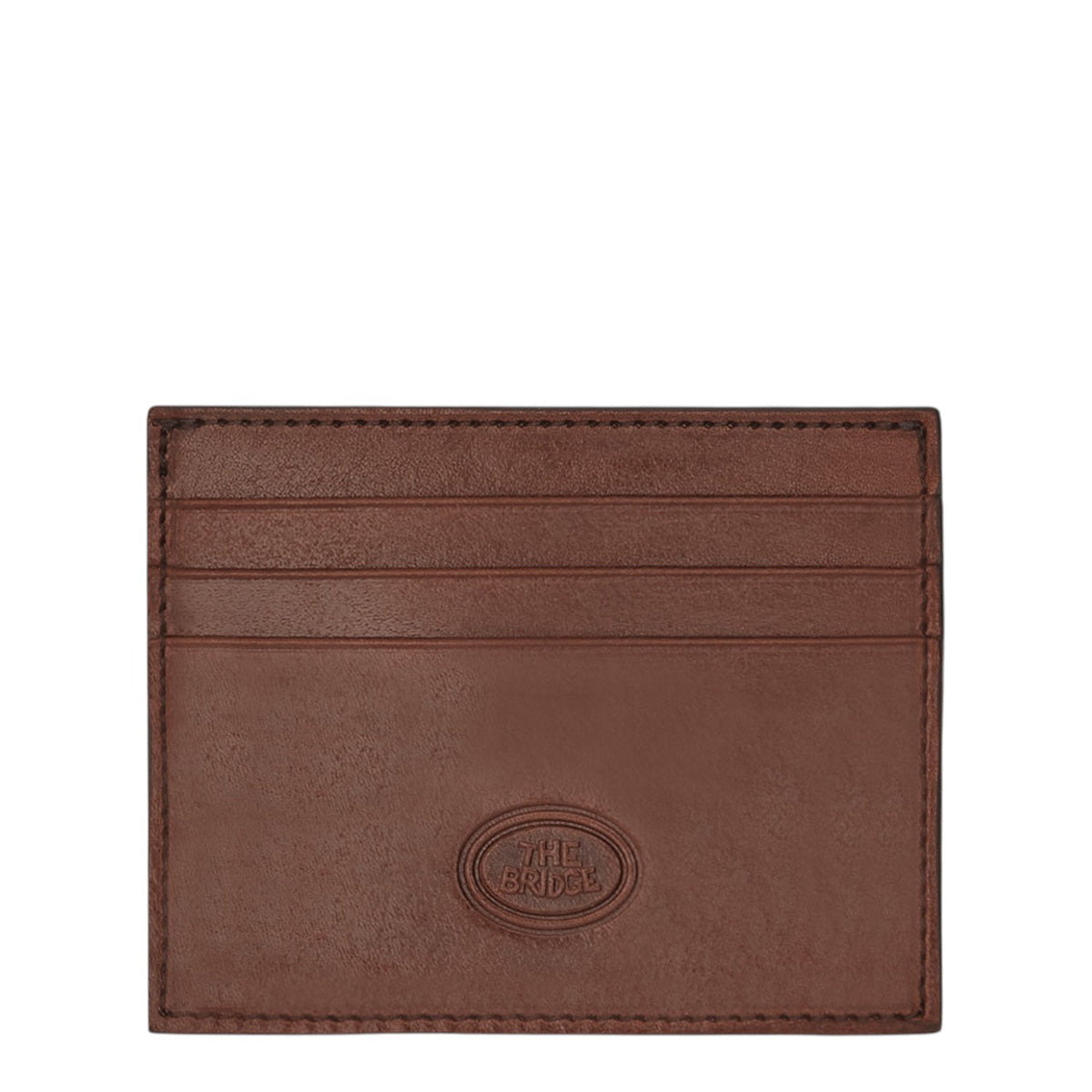 Lieblingstasche brown leather card case with multiple card slots and embossed logo