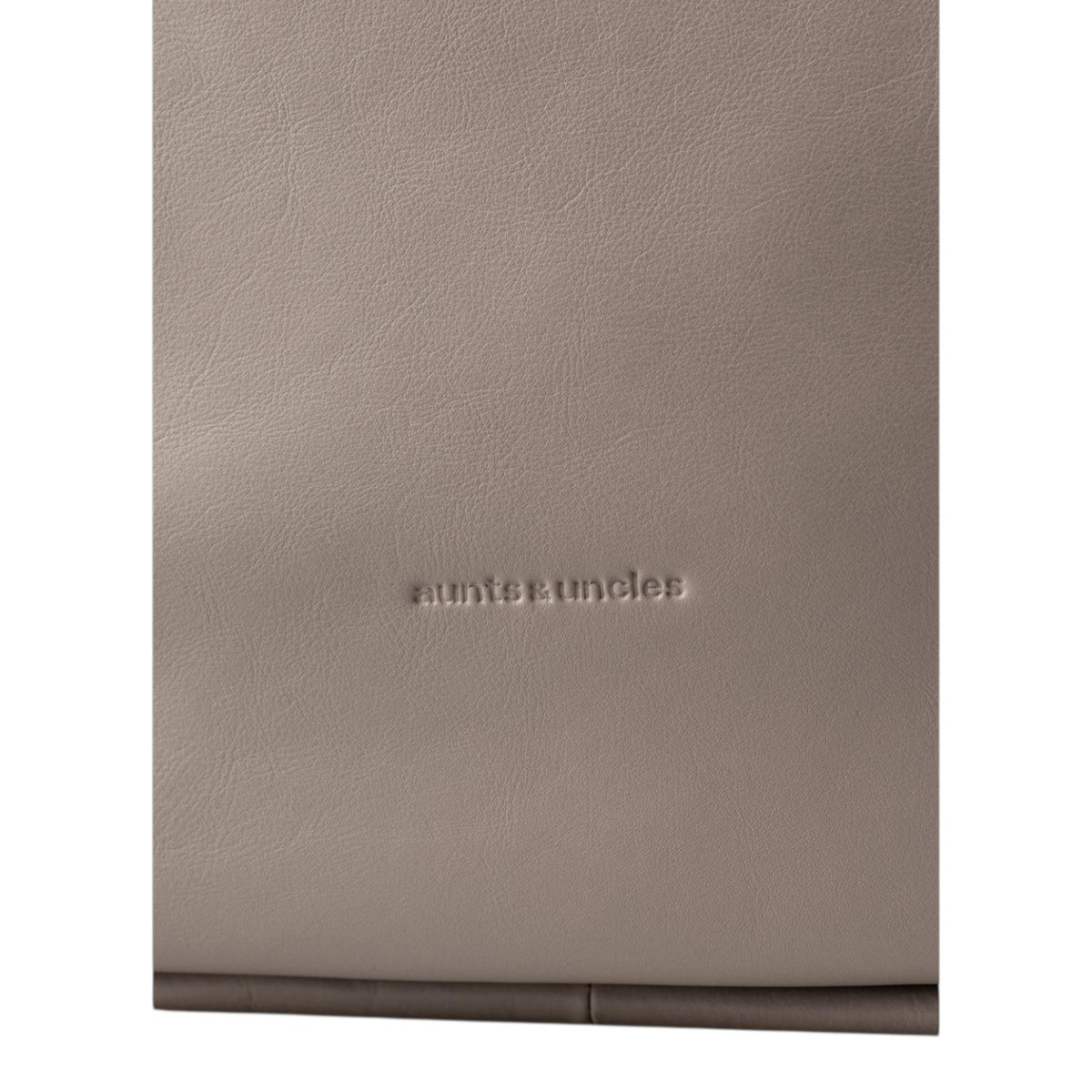 Lieblingstasche Coral taupe leather bag with embossed aunts & uncles logo detail
