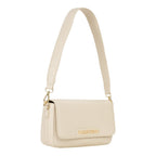 Lieblingstasche Flap Bag Aury Re in cream leather with gold hardware and embossed logo.
