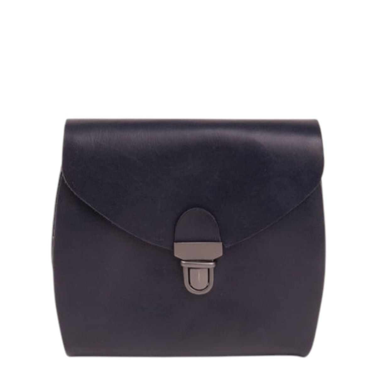 Lieblingstasche Fold Wallet S, a dark navy leather wallet with a turn-lock closure and a minimalist design.