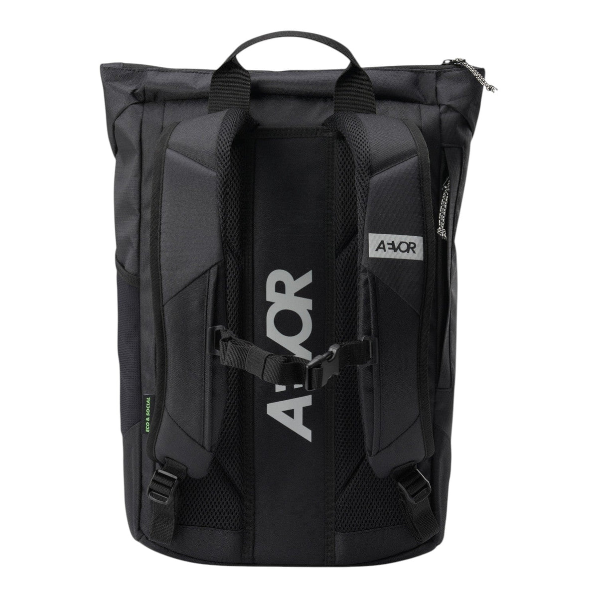 Lieblingstasche Day Pack FLX black backpack with padded shoulder straps and adjustable chest buckle