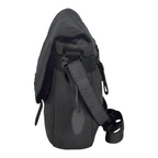 Lieblingstasche Emmeline black leather messenger bag with adjustable shoulder strap and flap closure