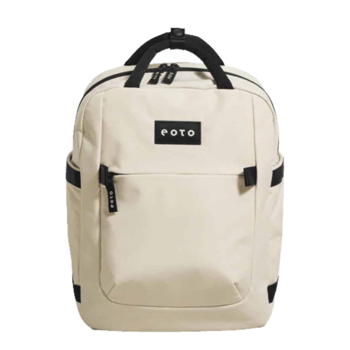 Lieblingstasche eoto Small16 compact daypack in off-white with black accents and top carry handles