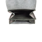 Lieblingstasche Fold Wallet S, green leather wallet with multiple card slots and a fold-over closure.