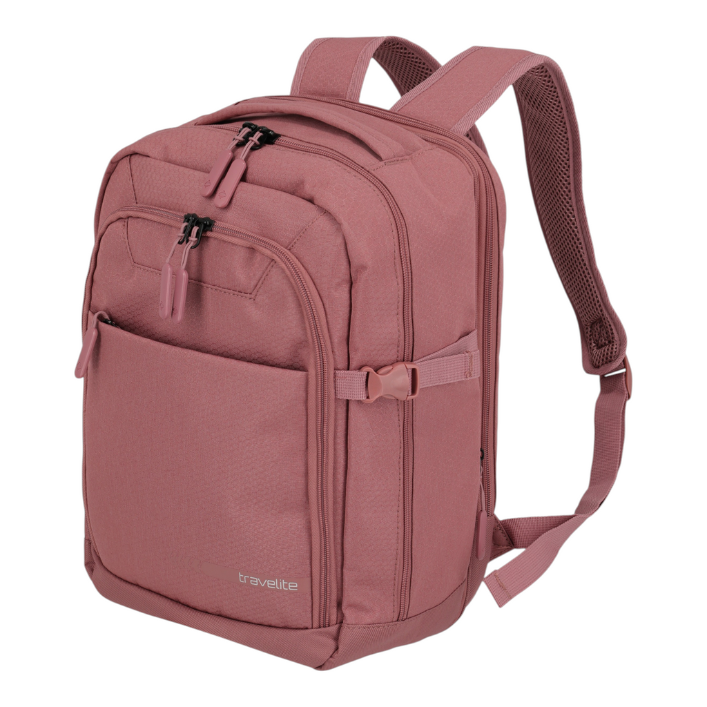 Lieblingstasche Kick Off Cabin Rucksack in dusty rose with multiple zippered compartments and adjustable straps