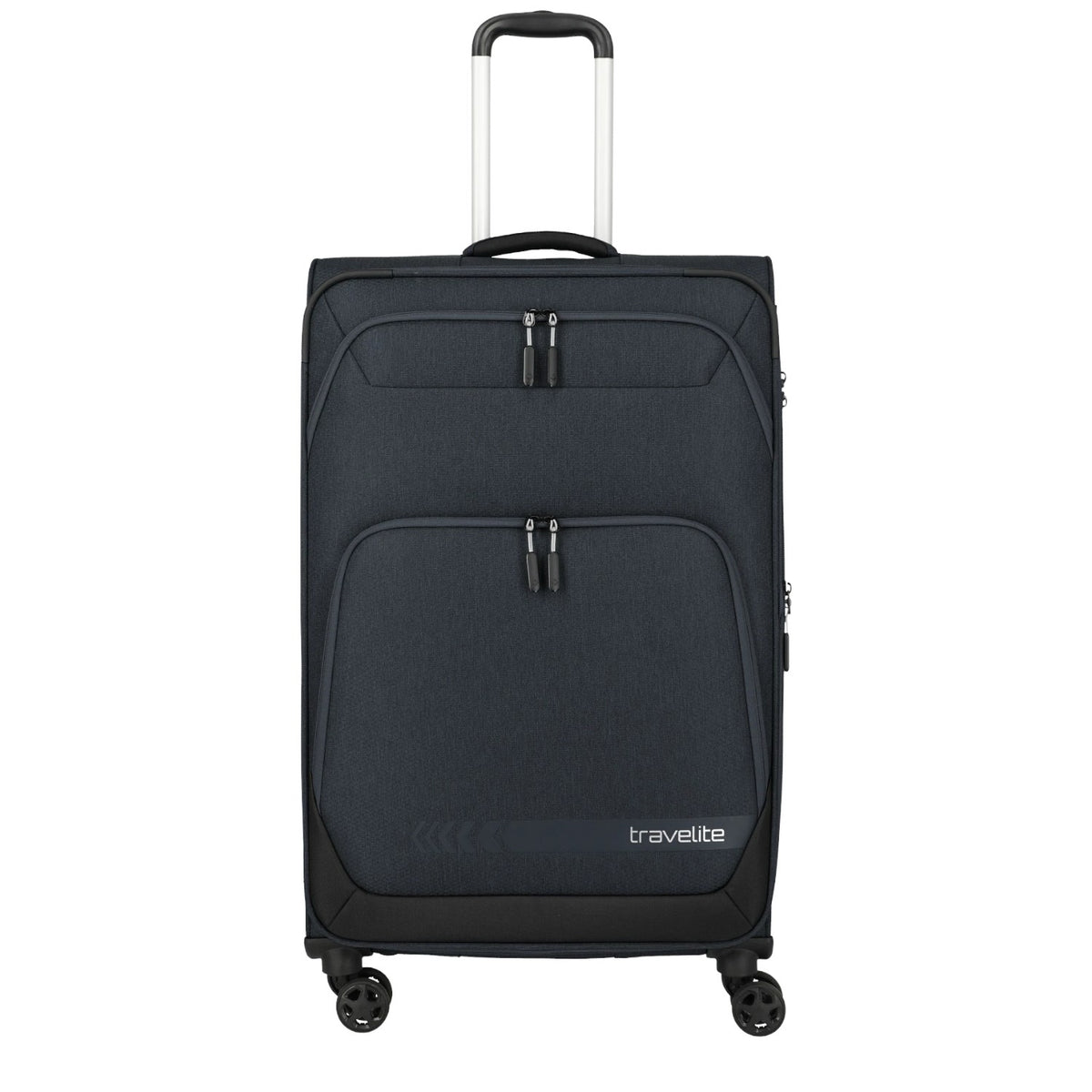 Lieblingstasche KICK OFF large expandable 4-wheel trolley suitcase in dark grey with front zip pockets