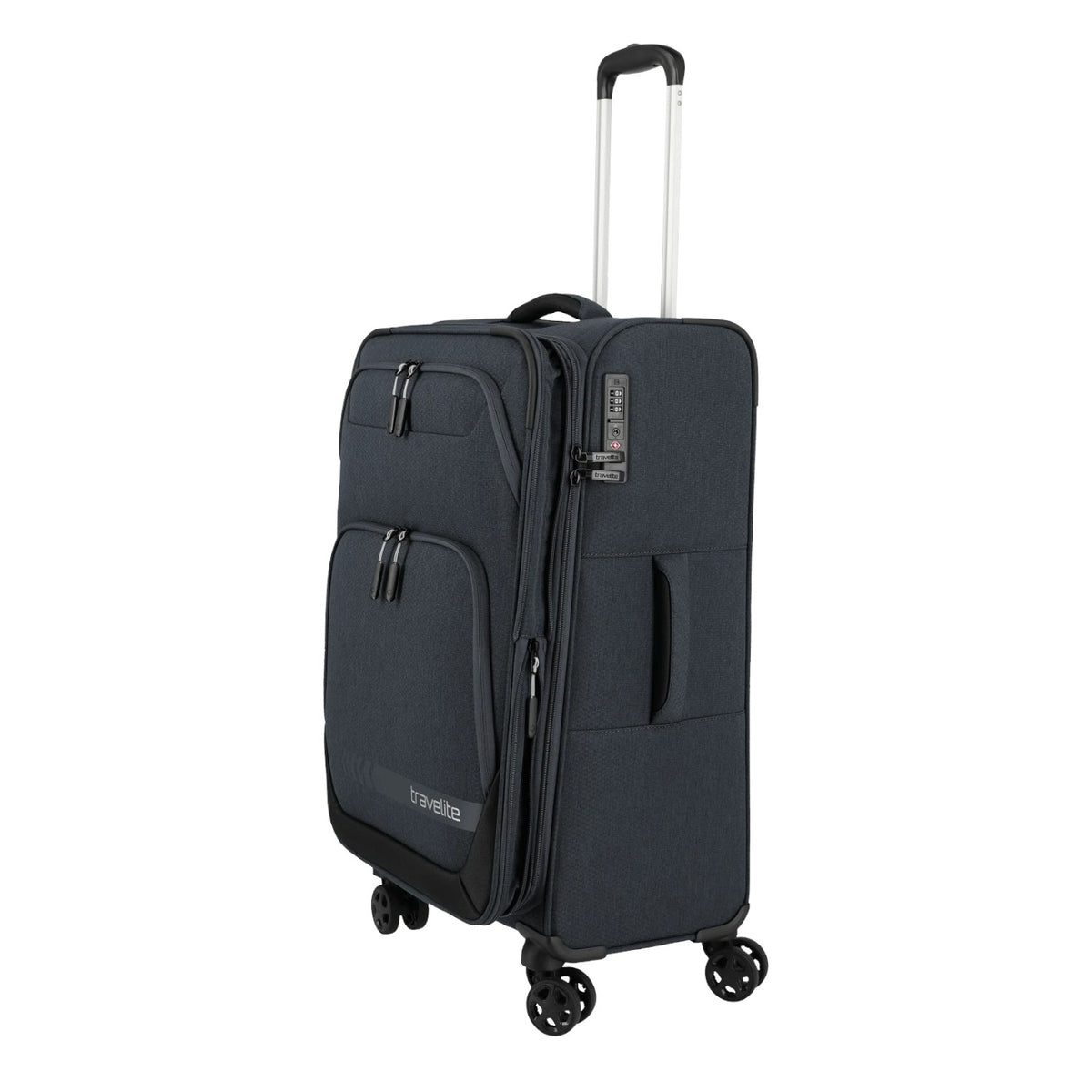 Lieblingstasche KICK OFF medium expandable 4-wheel trolley suitcase in dark grey with TSA lock and side handle