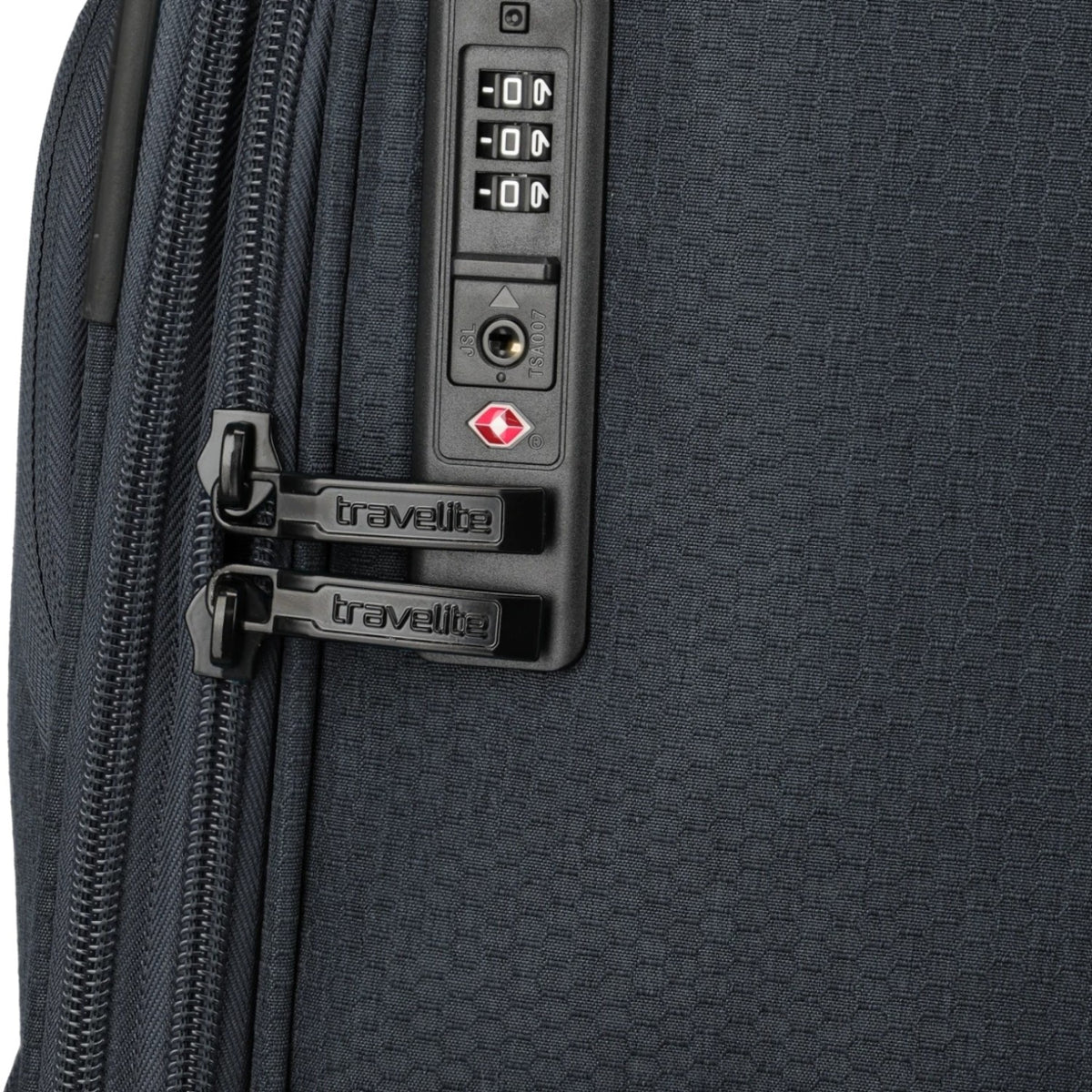 Lieblingstasche KICK OFF trolley suitcase featuring a black TSA combination lock and durable fabric exterior.