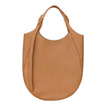 Lieblingstasche Le Foulonné XL shoulder bag in tan pebbled leather with gold hardware and adjustable strap.