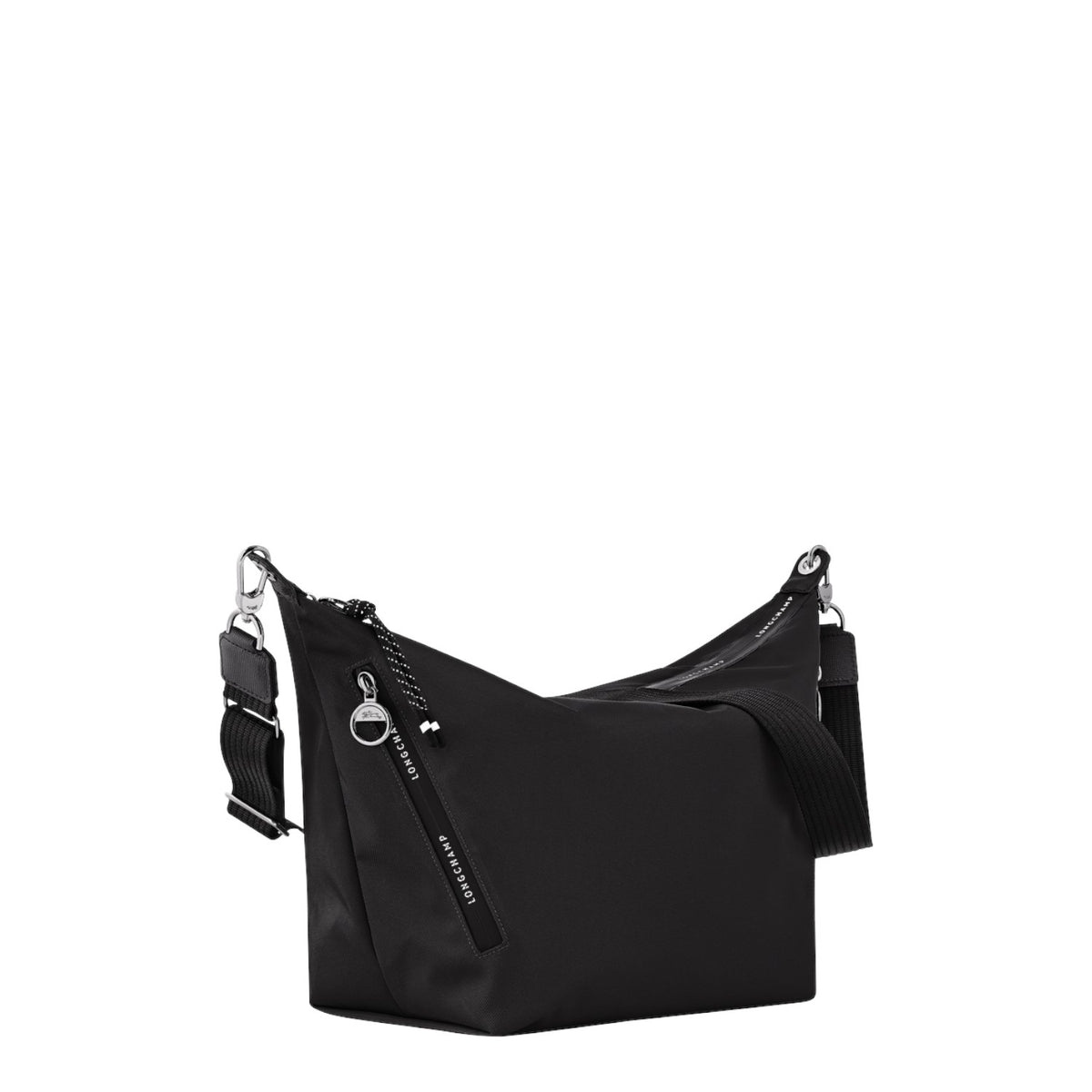 Lieblingstasche Le Pliage Energy black nylon crossbody bag with branded zipper details and adjustable shoulder strap