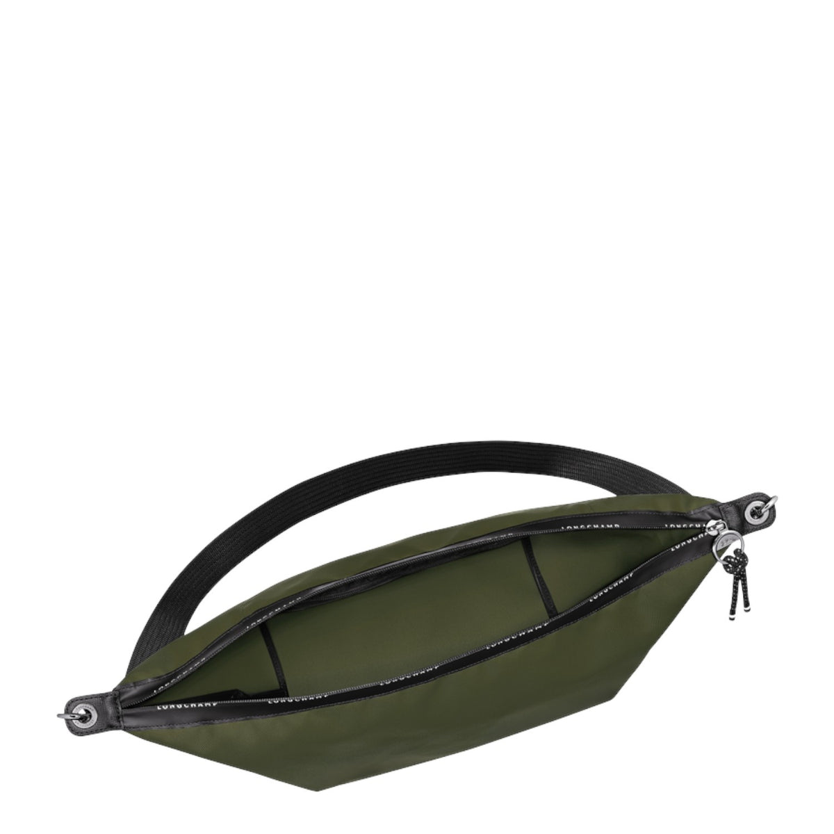 Lieblingstasche Le Pliage Energy olive green crossbody bag with black zipper and adjustable strap