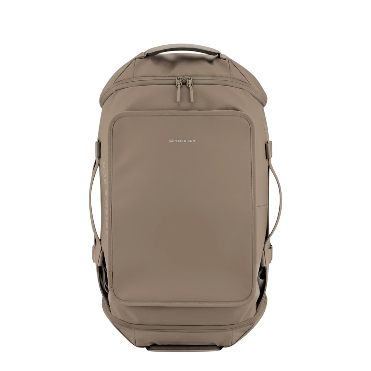 Lieblingstasche Lisbon Duffle Backpack M in taupe with a minimalist design and front zip pocket