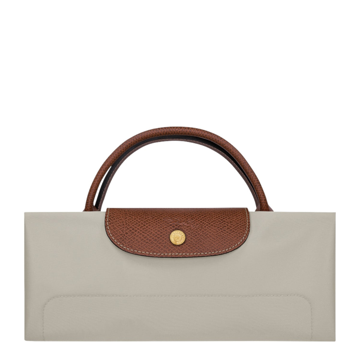 Lieblingstasche Longchamp Le Pliage XL travel bag folded in beige nylon with brown leather trim and gold hardware
