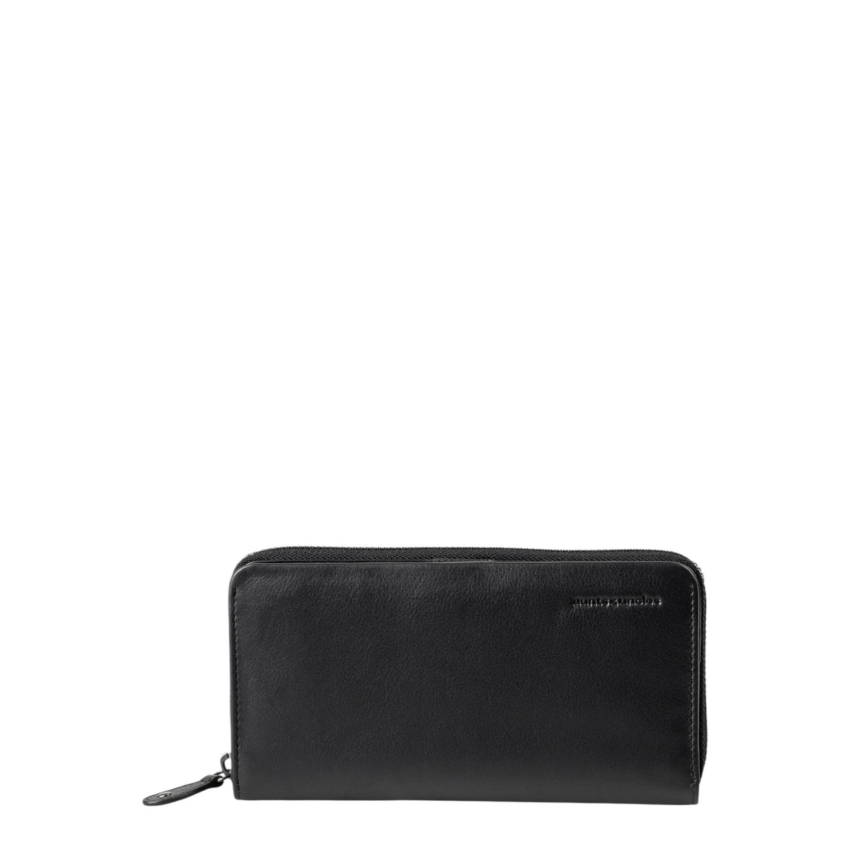 Lieblingstasche Maple black leather zip-around wallet with embossed logo detail