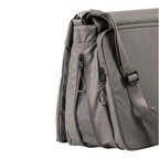 Lieblingstasche Midori RE lite grey messenger bag with adjustable strap and side zipper detail