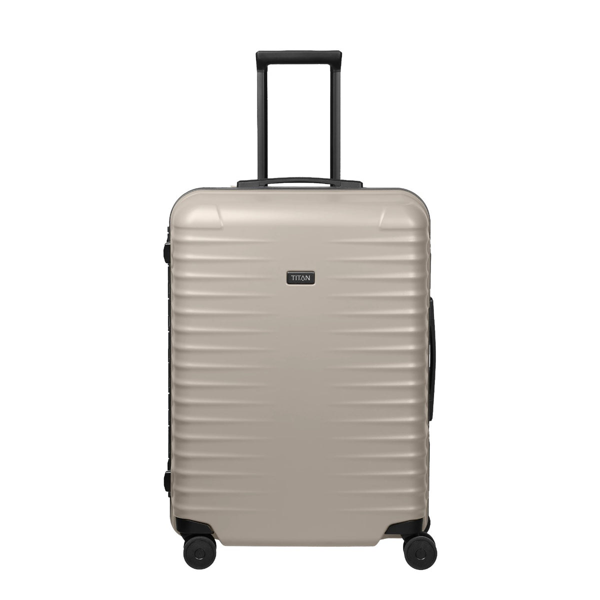 Lieblingstasche OVERSEAS 4w medium beige hardshell trolley suitcase with four wheels and telescopic handle