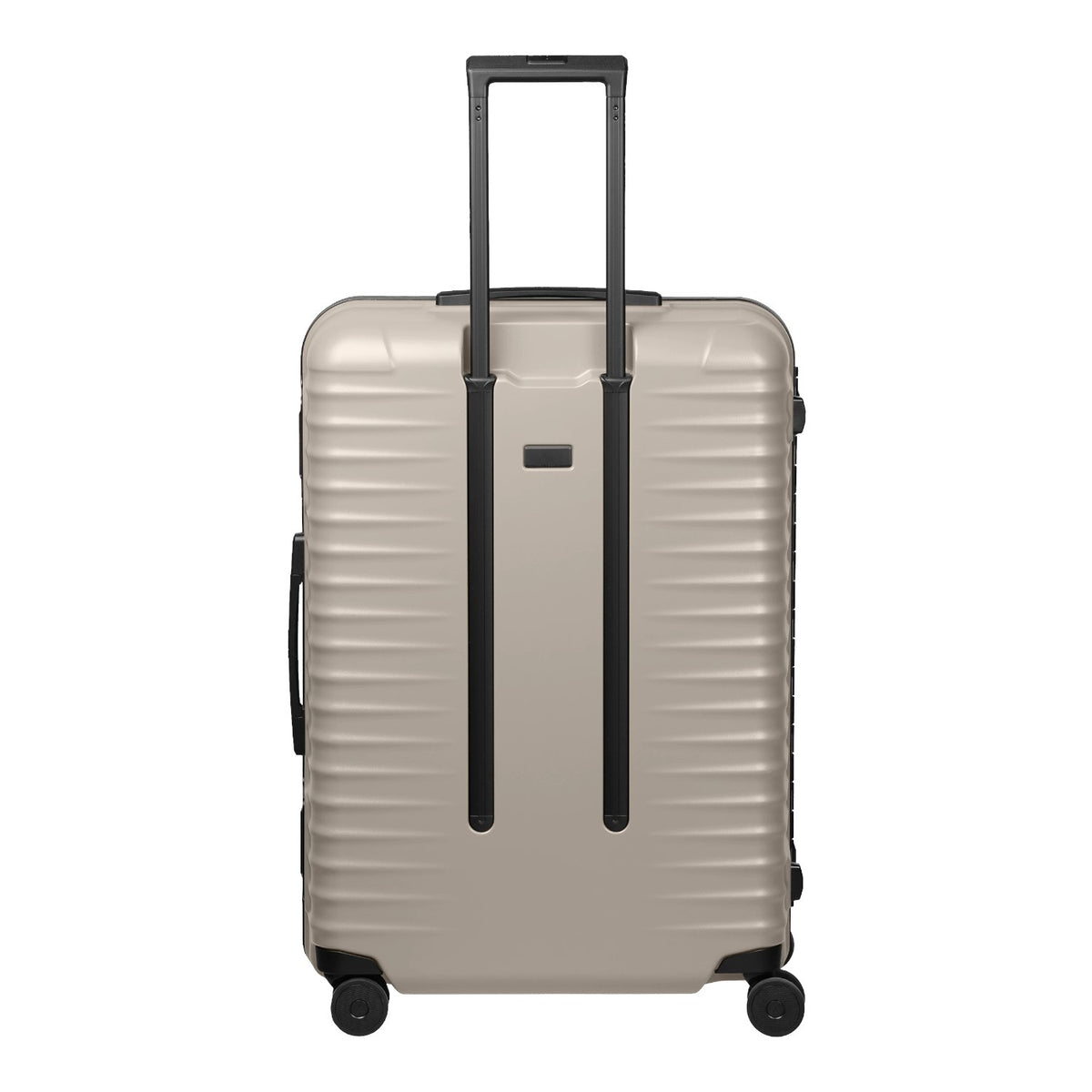 Lieblingstasche OVERSEAS 4w Trolley L in beige with a ribbed hard shell and black telescopic handle