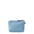 Lieblingstasche Physalis light blue leather coin purse with a top zipper closure