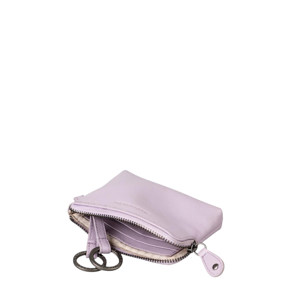 Lieblingstasche Physalis lavender leather coin purse with zipper closure and internal key rings