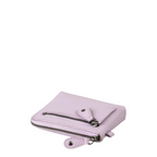 Lieblingstasche Physalis light purple leather wallet with dual zippered compartments and silver hardware