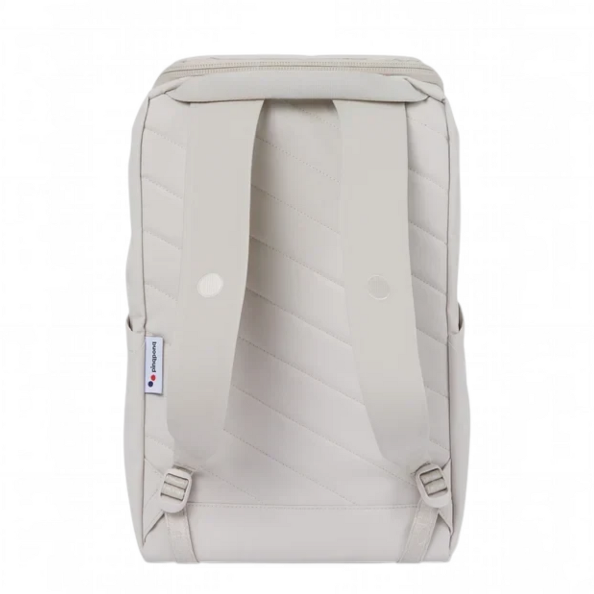 Lieblingstasche Purik backpack in light beige with quilted diagonal pattern and adjustable shoulder straps