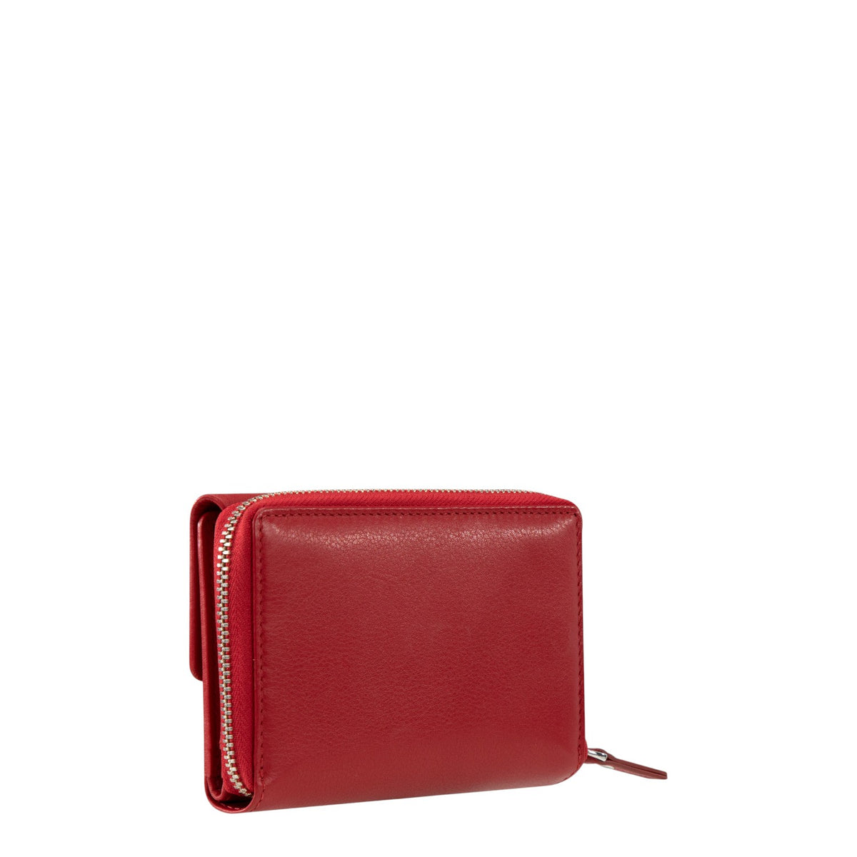 Lieblingstasche red leather zip-around wallet with coin pocket and card slots