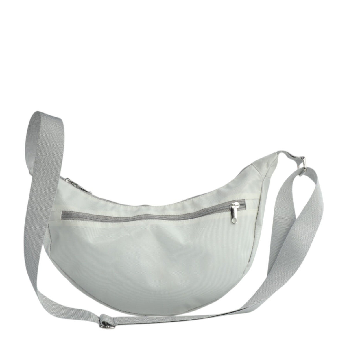 Lieblingstasche Roop moonbag made from water-repellent white sailcloth with an adjustable crossbody strap