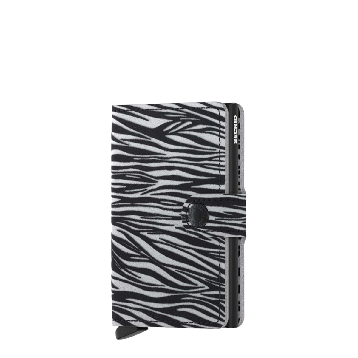 Lieblingstasche Secrid Miniwallet in black and white zebra print leather with integrated RFID card protector