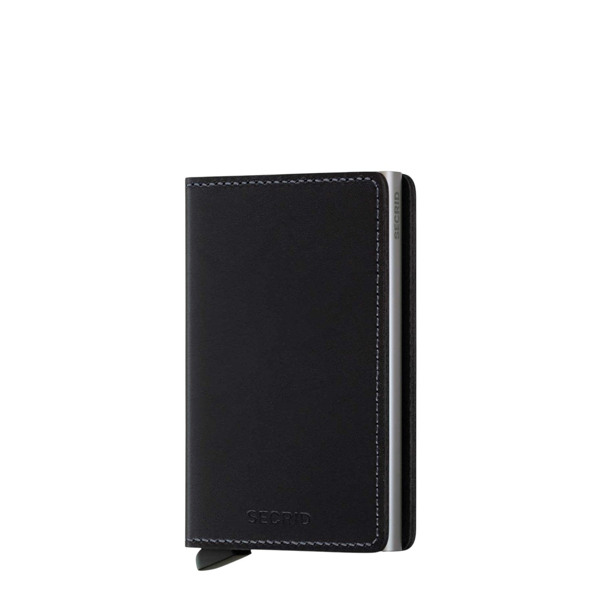 Lieblingstasche Secrid Slimwallet in black leather with integrated RFID-protected card protector mechanism