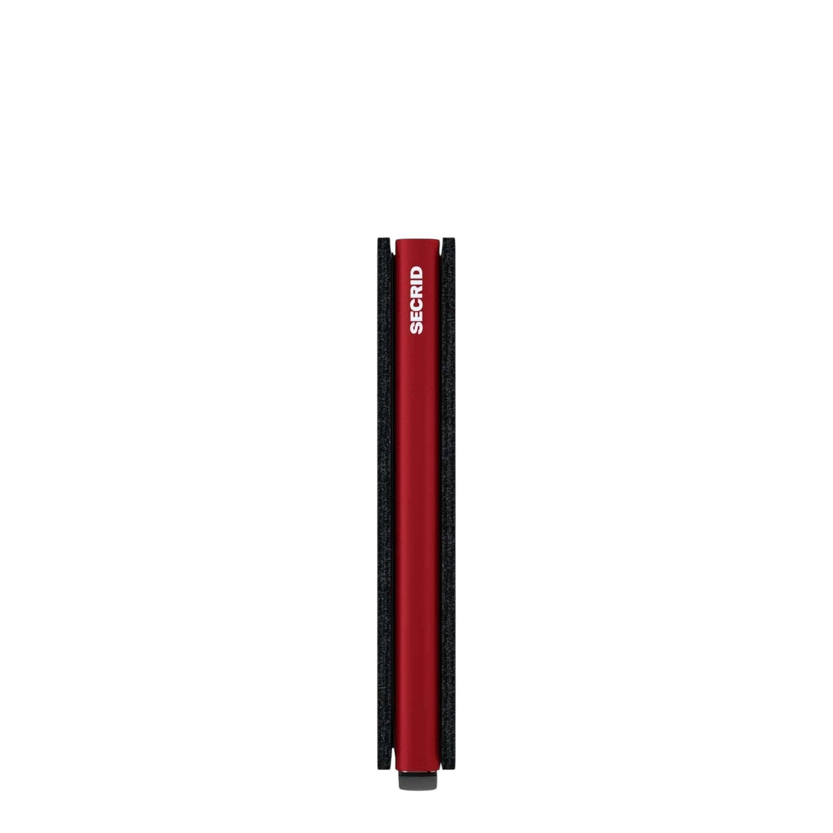 Lieblingstasche Secrid Slimwallet Matte in red with a sleek card protector mechanism for RFID and NFC security.