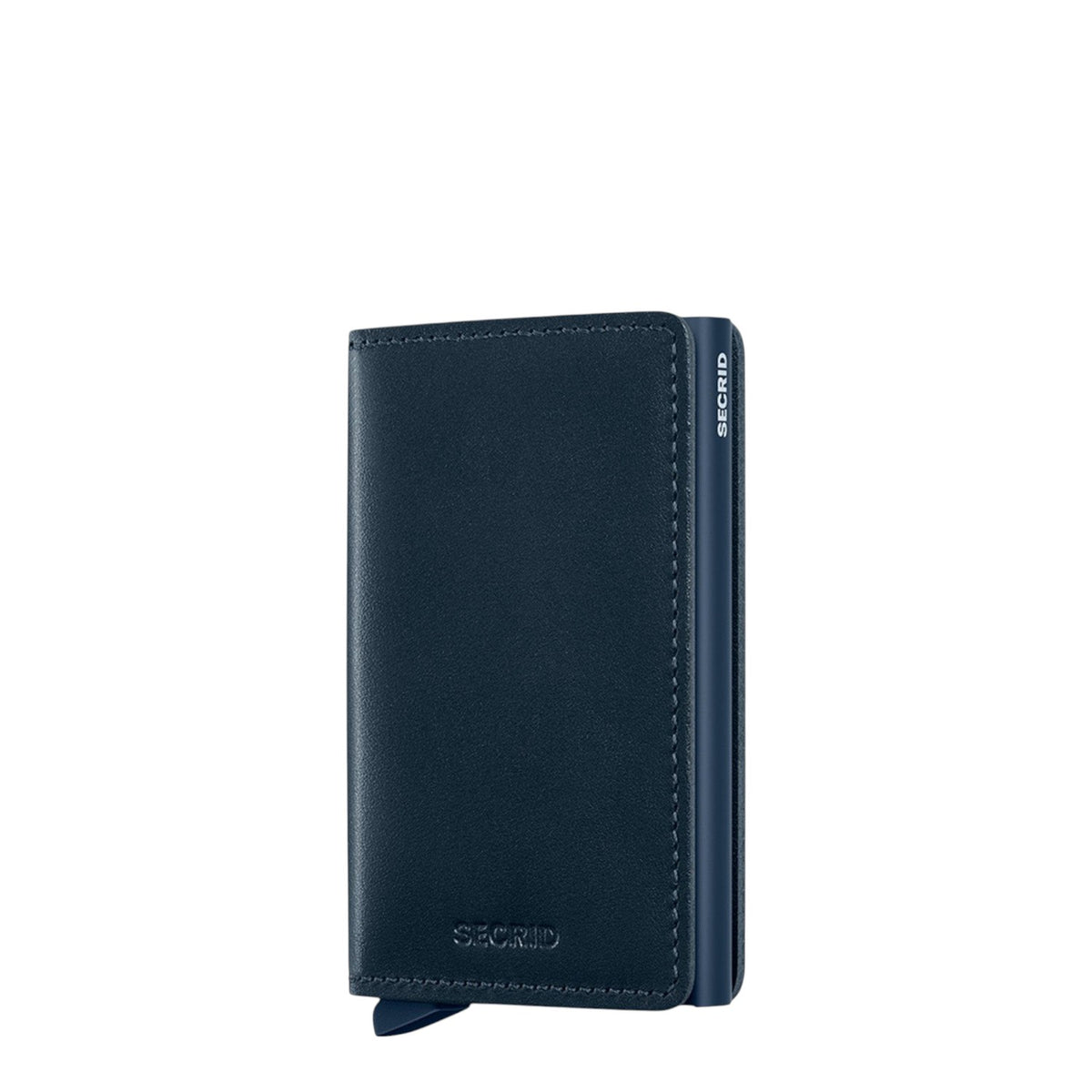 Lieblingstasche Secrid Slimwallet in navy blue leather with RFID protection and card ejector mechanism