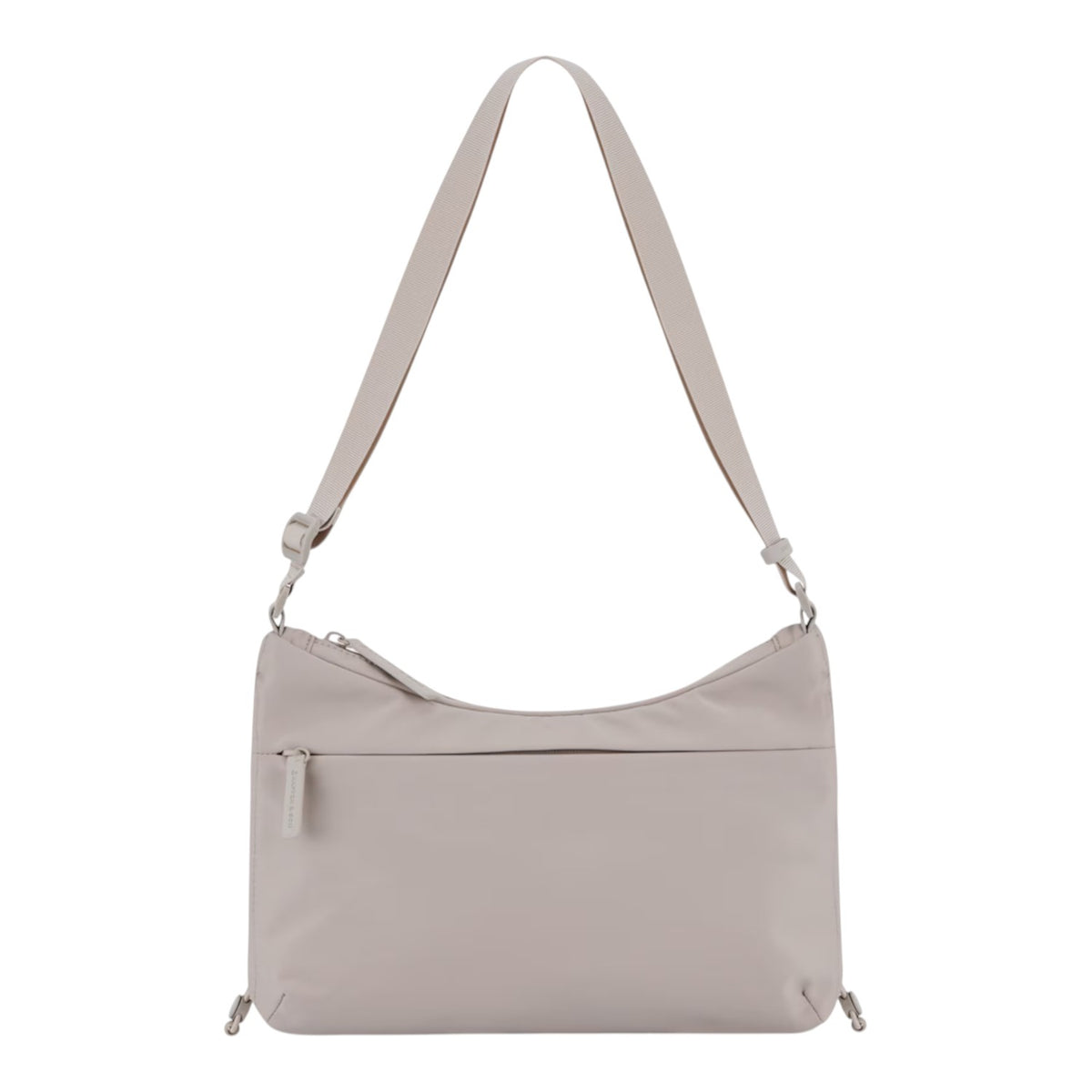 Lieblingstasche Skara Small beige crossbody bag with a minimalist design and adjustable shoulder strap