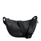 Lieblingstasche small black moon bag with adjustable strap and subtle logo.
