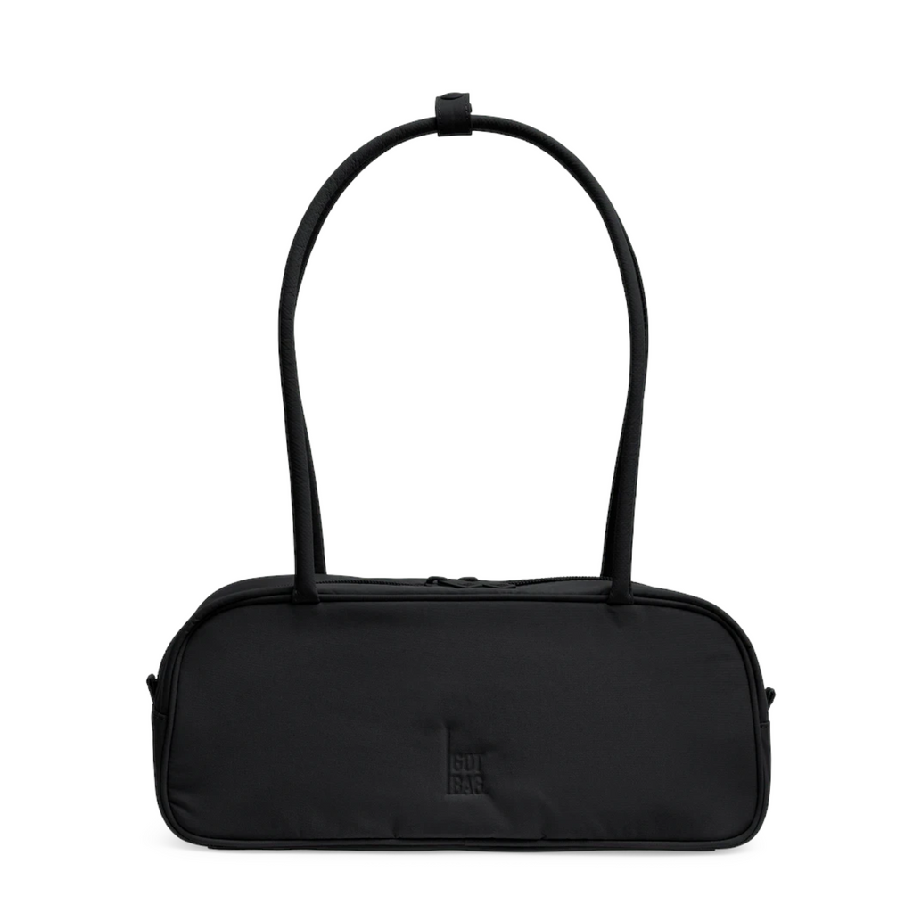Lieblingstasche Strike Bag Small in black, a minimalist rectangular shoulder bag with a slim handle.