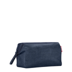 Lieblingstasche navy blue Travelcosmetic toiletry bag with a durable fabric texture and side zipper pull