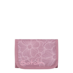 Lieblingstasche pink floral patterned wallet with Satch branding and practical compartments for coins and bills