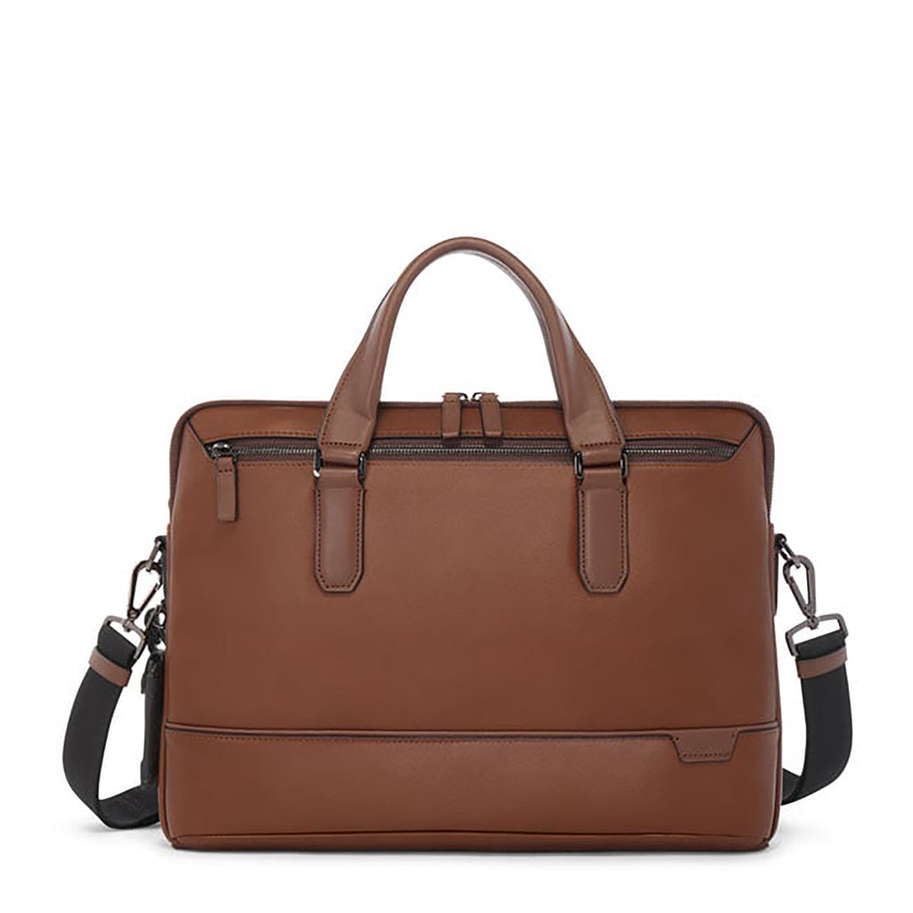 Tumi Harrison Leather Sycamore Slim Brief